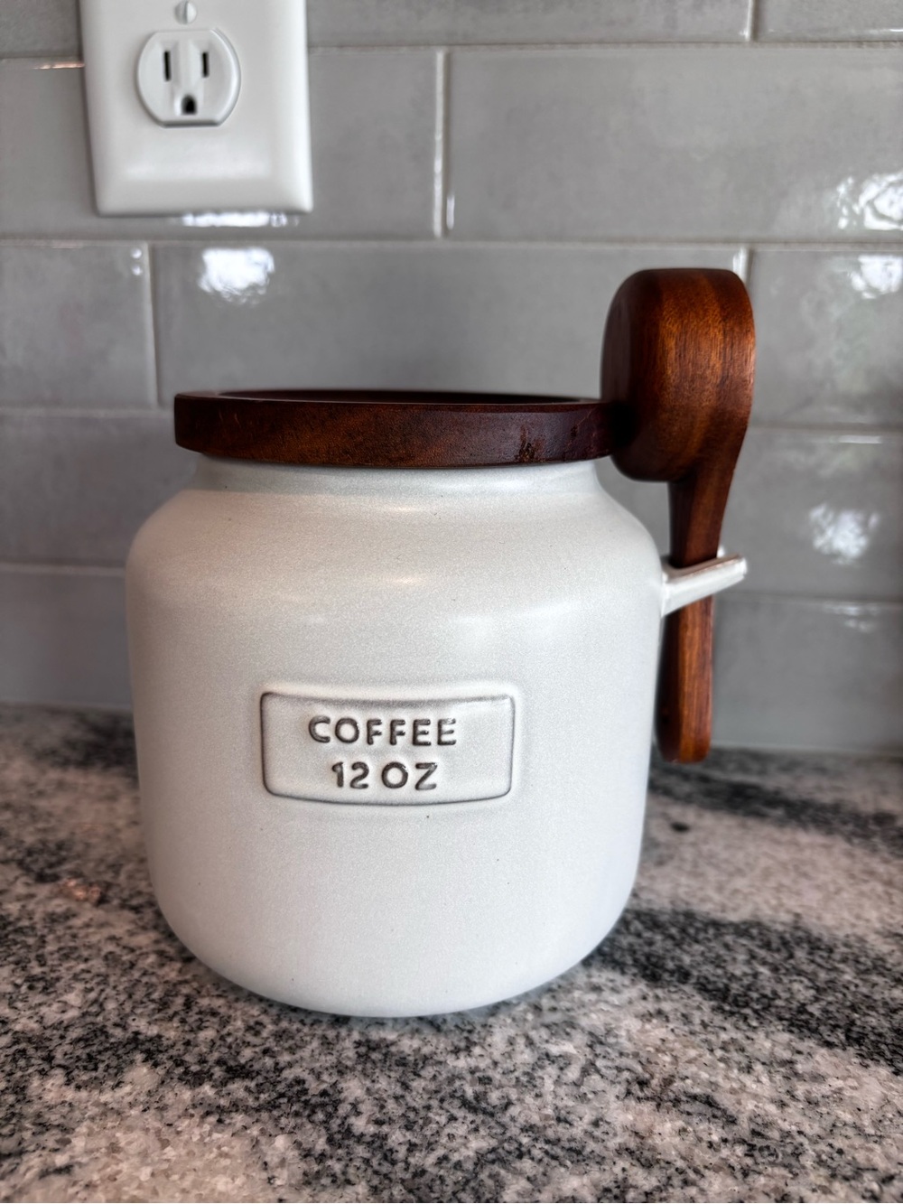 Hearth & Hand with Magnolia Coffee Canister with Wooden Lid and Spoon Holder